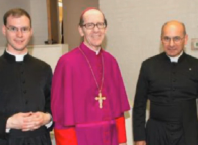 Fr Walker and Fr Terra with a bishop.
