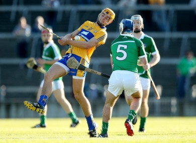 Clare's Peter Duggan and Mark Carmody of Limerick.