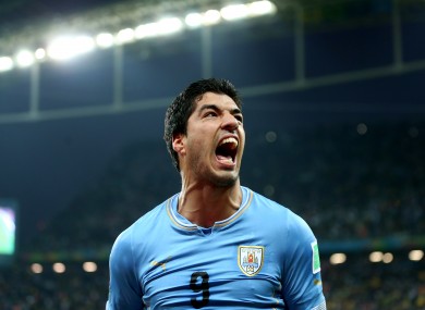 Suarez scored a brace to end England's World Cup hopes.
