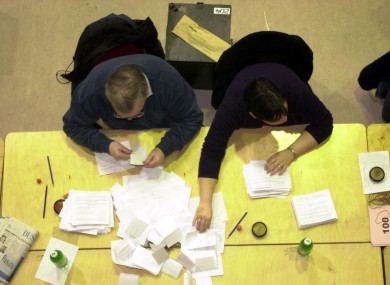 The count in Dublin for the last abortion referendum.