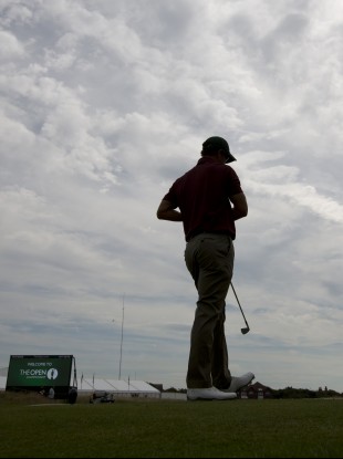 Scott during a practice round at Hoylake on Saturday.