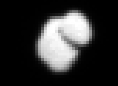 An ESA-provided photo showing the very raw image of the comet taken by Rosetta from a distance of approximately 12,000km.