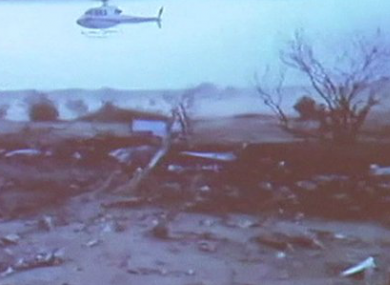 A still from a video of the remote crash site.