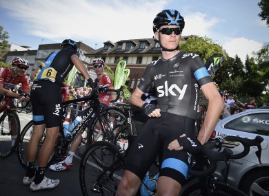 The skies were greyer and Froome was much more horizontal than this picture from Monday when the cyclist's tour was ended.