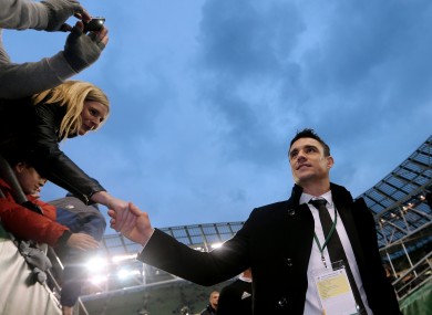 Carter at the Aviva Stadium last year.