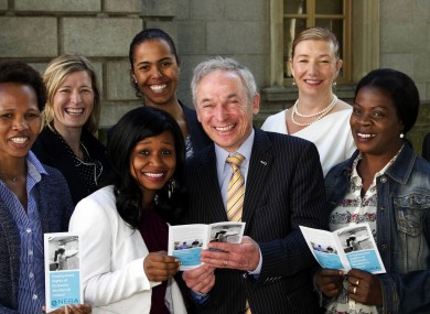 Minister Bruton and members of ICTU, IBEC and the Migrant Rights Action Group at the launch of the new information booklet for domestic workers.