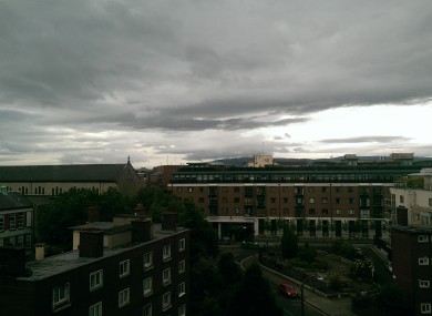 Cloudy with a chance of rain fall. The view from TheJournal.ie HQ today.