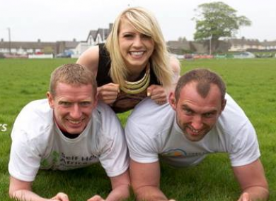 Máire Treasa Ní Dhubhghaill helps Ollie Canning and John Muldoon with their training ahead of the big challenge.