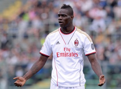 Milan striker Mario Balotelli