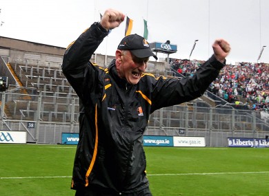Brian Cody celebrates at the final whistle