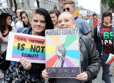 Demonstrators at the 2012 march