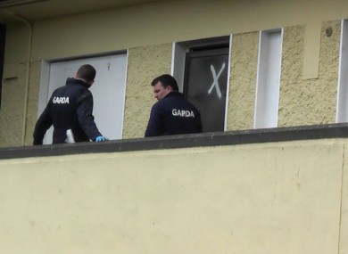 Gardaí involved in this morning's operation in Dublin.