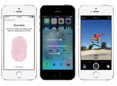 The iPhone 5s has a fingerprint scanner which could