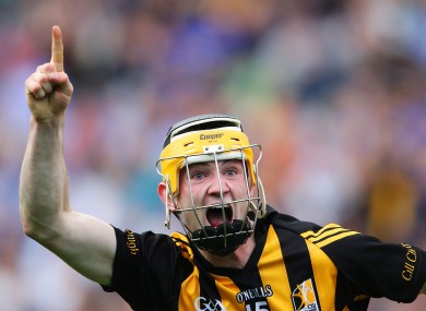 John Walsh celebrates his second goal.