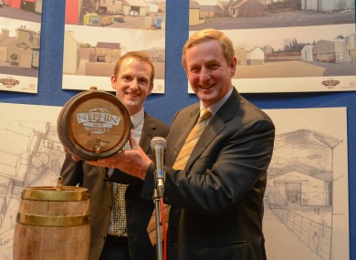 Enda Kenny with Nephin sales director Mark Quick at the company launch this summer.