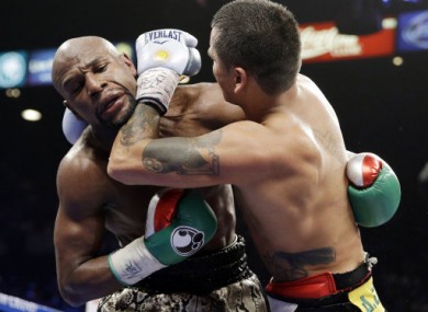 Maidana had a point deducted for using his forearm in the tenth round.