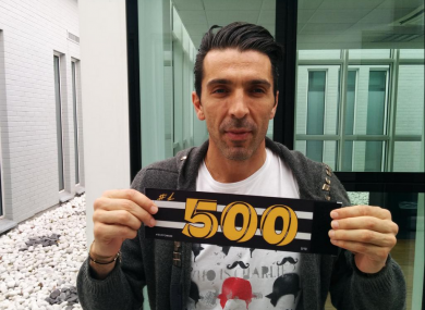 Buffon tweeted this picture of his special captain's armband for tonight's match.