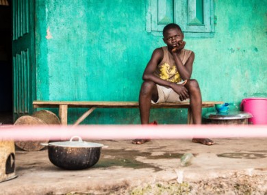 A young man in quarantine in Sierra Leone
