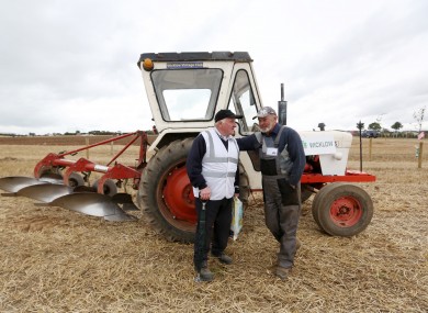Cecil Hughs and John Donnelly from Wicklow at the National Ploughing Championships in Co Laois this year.