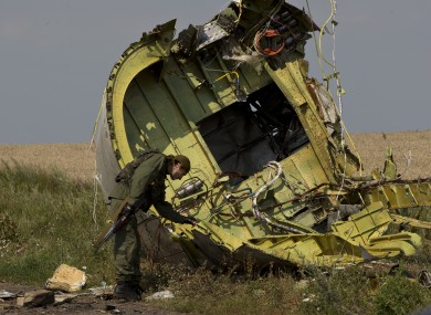 The MH17 wreckage.