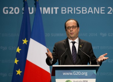 French president Francois Hollande
