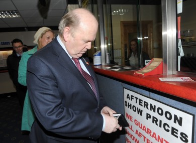 Michael Noonan places a bet on Fine Gael's Helen McEntee during the Meath East by-election.