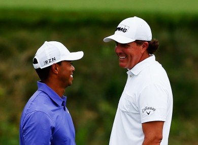 Rivals: Tiger Woods and Phil Mickelson.
