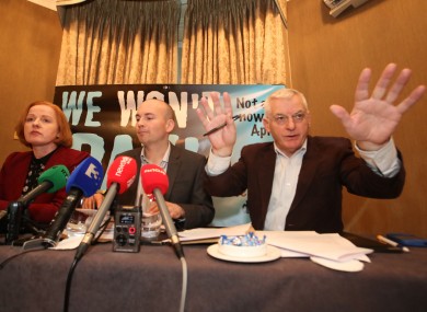 Socialist/AAA TDs Ruth Coppinger, Paul Murphy and Joe Higgins.