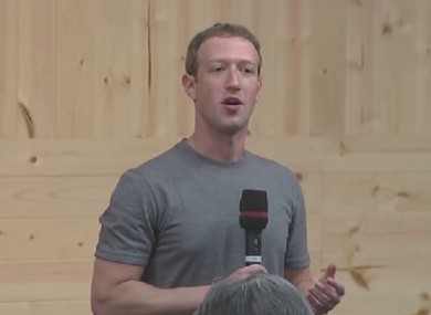 Facebook CEO Mark Zuckerberg answering question at its public Q&A session.
