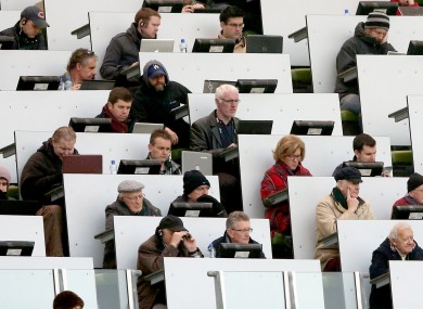 Journalists in the press box (file pic).