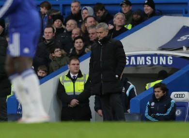 Jose Mourinho watches on during his side's FA Cup tie at the weekend.