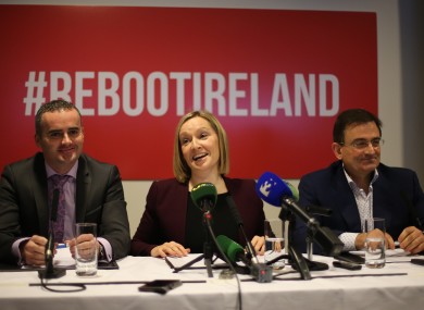 John Leahy, Lucinda Creighton and Eddie Hobbs at the soft launch of their as-yet unnamed political party in January.