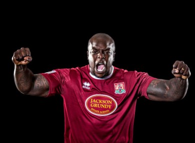 Akinfenwa pictured in his days at Northampton.