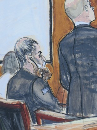 A courtroom sketch of Abu Anas al-Libi in October 2013.