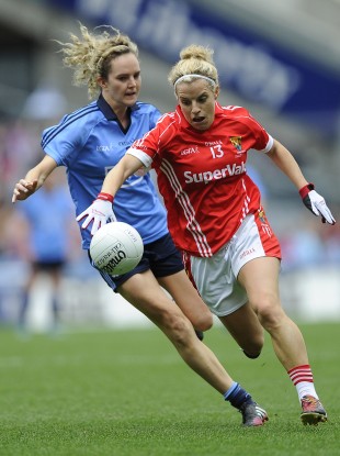 Valerie Mulcahy in action in last year's All-Ireland football final.