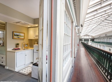 The apartments open directly onto the first and second floor verandahs