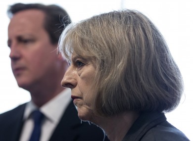 Prime Minster David Cameron and Home Secretary Theresa May (File photo)