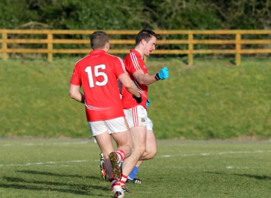Colm O'Neill celebrates his goal against Monaghan in round two.