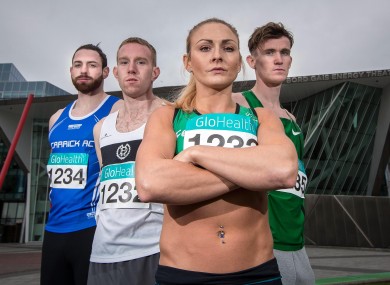 Gerard O'Donnell, John Travers, Kelly Proper and Ciarán O'Lionaird at the launch today.