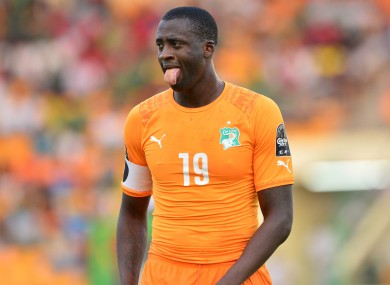 Yaya Toure of Ivory Coast and ,Man City made the AFCON team of the tournament.