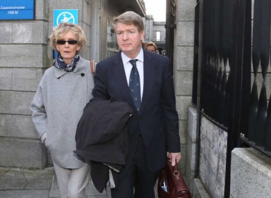 Brian O Donnell with his Mary Patricia leaving the four Courts in Dublin this afternoon.