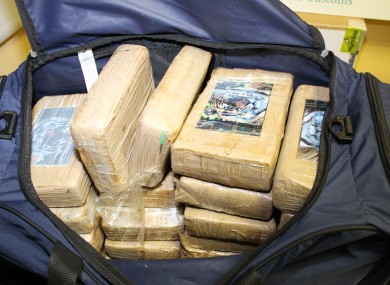 The cocaine seized at Cork Port