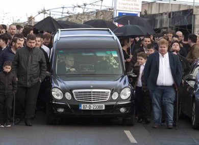 Barney McGinley's funeral, on 16 February.