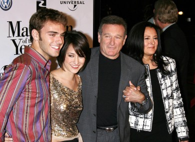 Robin Williams and his family.