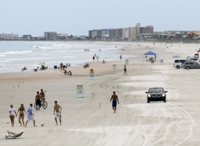 A beach in Volusia County, Florida.