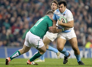 Creevy carries the ball against Ireland in 2012.