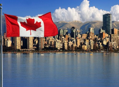 The city of Vancouver viewed across English Bay.