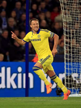 John Terry celebrates giving Chelsea the lead.