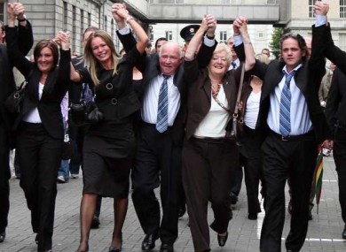 FILE PHOTO: Family of Rachel O Reilly celebrating guilty verdict handed down to Joe O'Reilly.