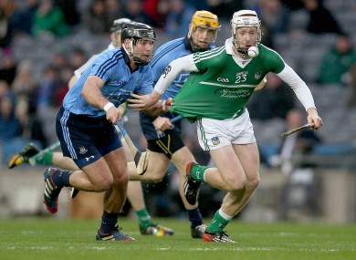 Cian Lynch in action for Limerick against Dublin in the league in March.
